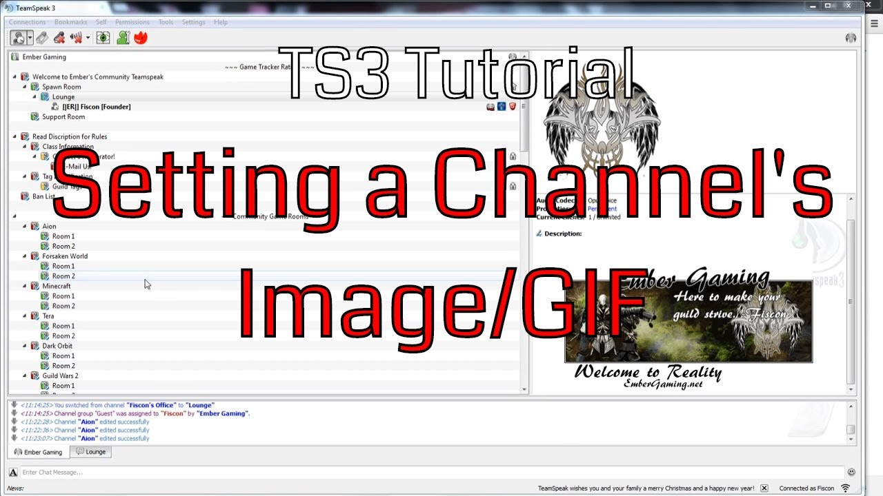 Tutorial | TS3 Setting a channel's image/GIF