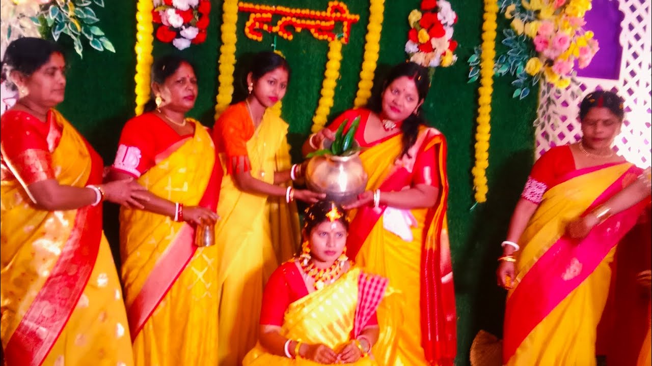 গায়ে হলুদের কি অদ্ভুত নিয়ম 💛#viralvideo #wedding #bengolivlog #villagelife #vlog 