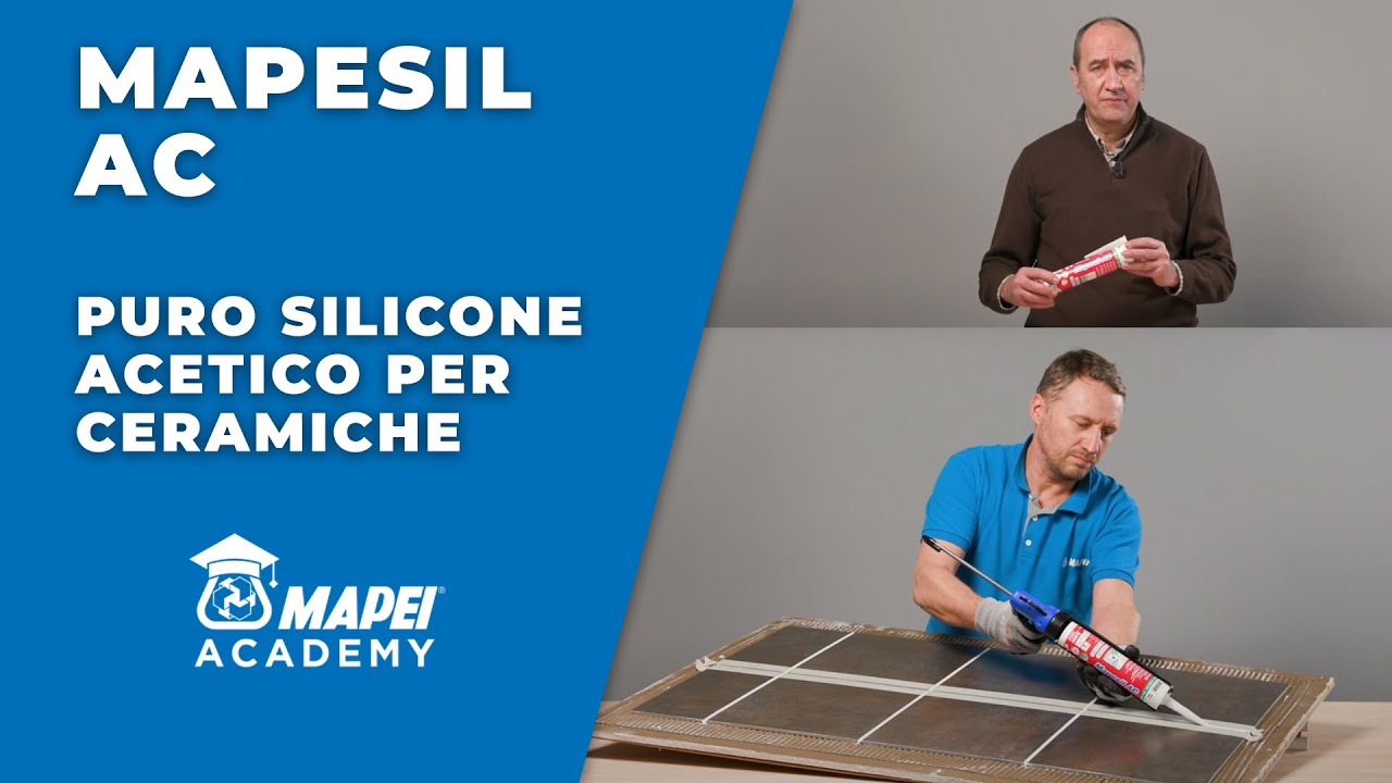 Sigillante silicone acetico puro senza solventi | Mapesil AC | Resistente alla muffa