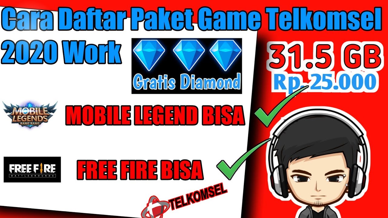Cara Daftar Paket Game Telkomsel terbaru - Bonus diamond 🔥