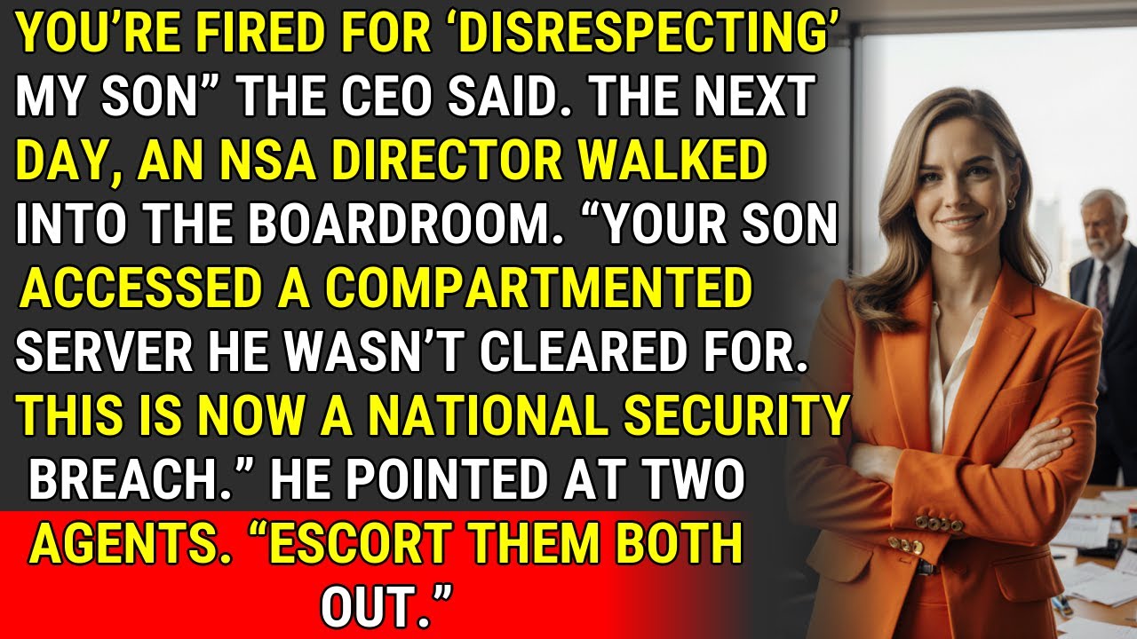 They Fired Me for Blocking the CEO's Son. Then the NSA Walked In. ♟️ | #CorporateCheckmate