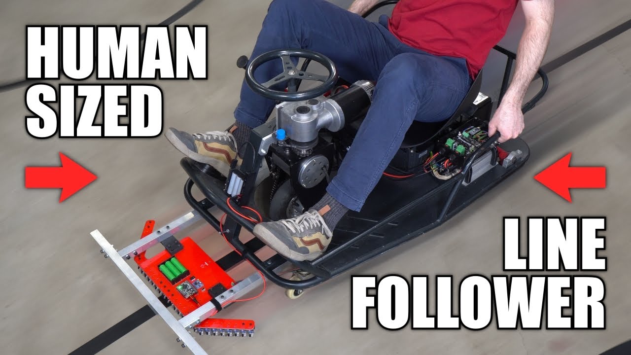 I Built a Human-Sized Line Follower Robot