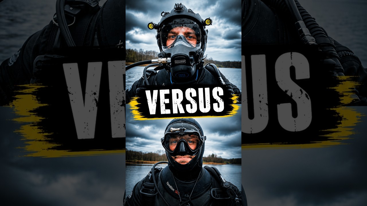 MASKA ZWYKŁA VS MASKA PEŁNOTWARZOWA #shorts #nurkowanie #scubadiving