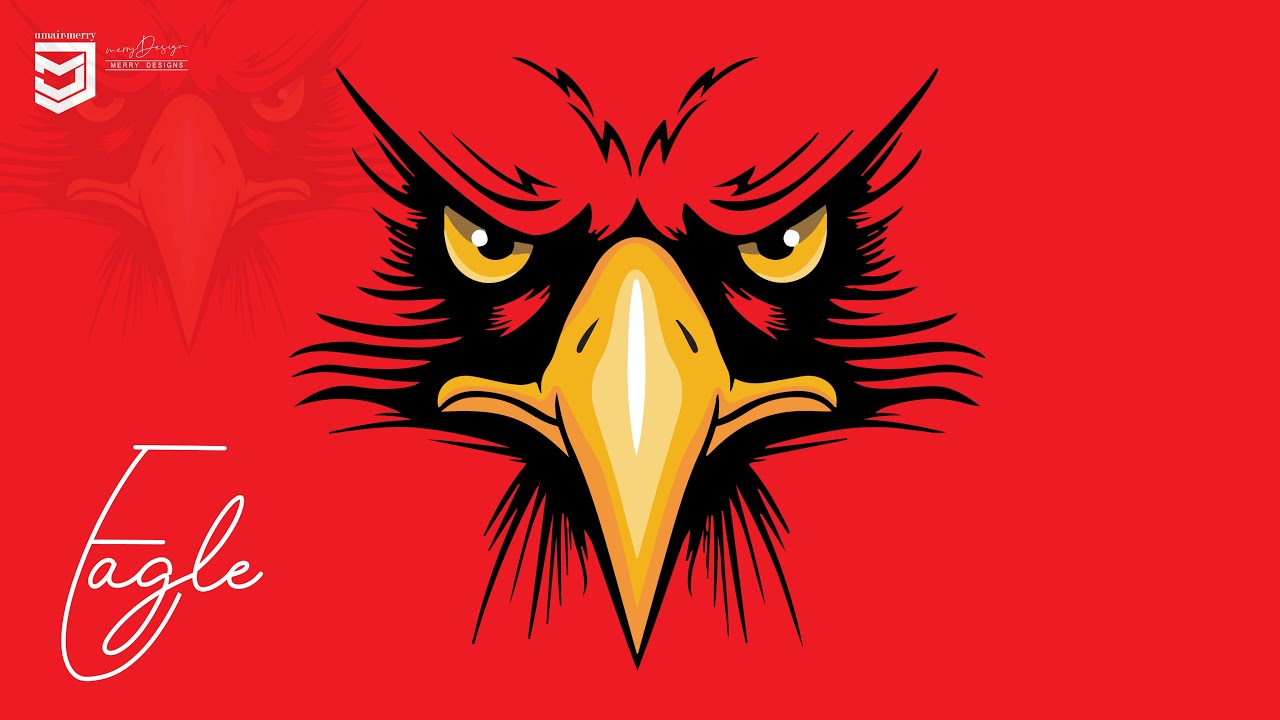 How to Design Eagle Head Illustration Logo ★ Sketch to Vector ★Adobe Illustrator★ Draw Eagle Logo