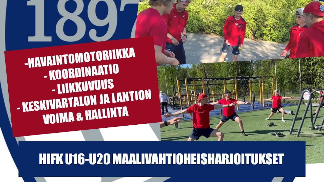 HIFK U16-U20-maalivahtien oheisharjoitukset