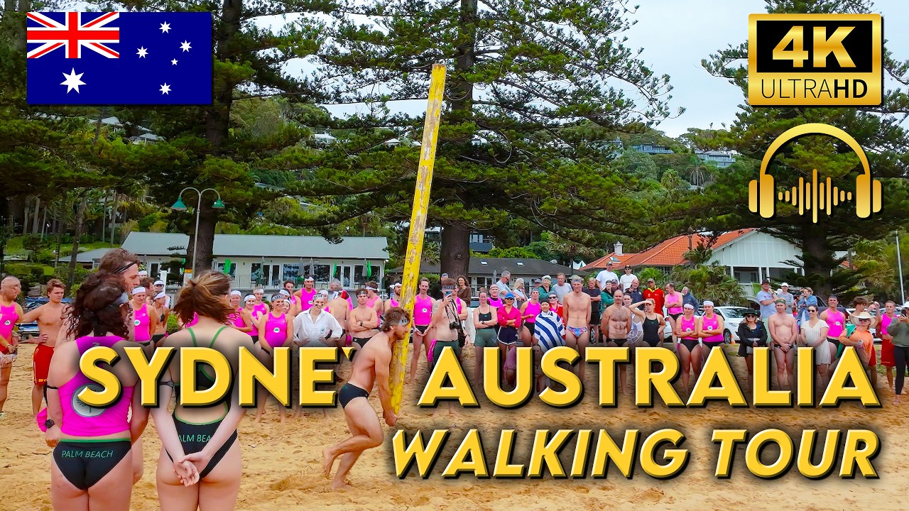 WALKING TOUR SYDNEY AUSTRALIA | Palm Beach is the REAL Summer Bay! | 4KUHD | Binaural 🎧