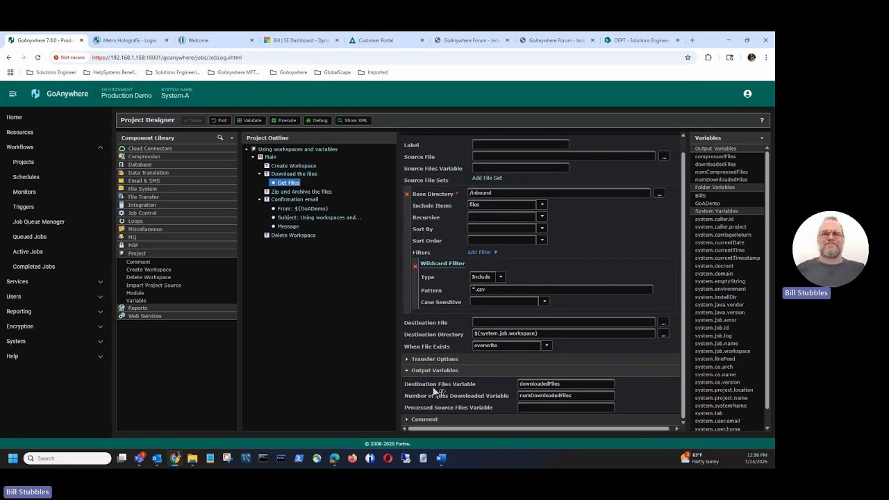 Bite Sized Best Practices  AWF Workspace & Output Variables in GoAnywhere MFT