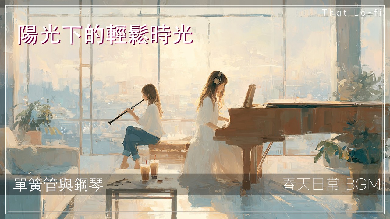 [2小時]單簧管與鋼琴春天日常BGM｜陽光下的輕鬆時光 | Clarinet & Piano | Easy Listening, Relaxing Instrumental Music
