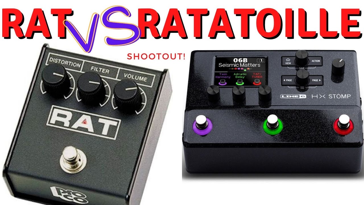 PROCO RAT DISTORTION PEDAL VS LINE 6 RATATOUILLE!!
