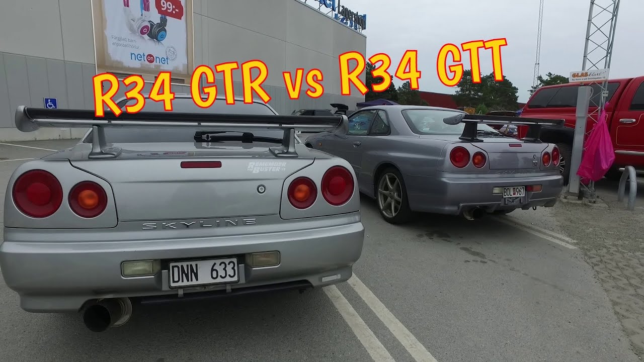 Nissan Skyline R34 GTR vs R34 GTT walk around