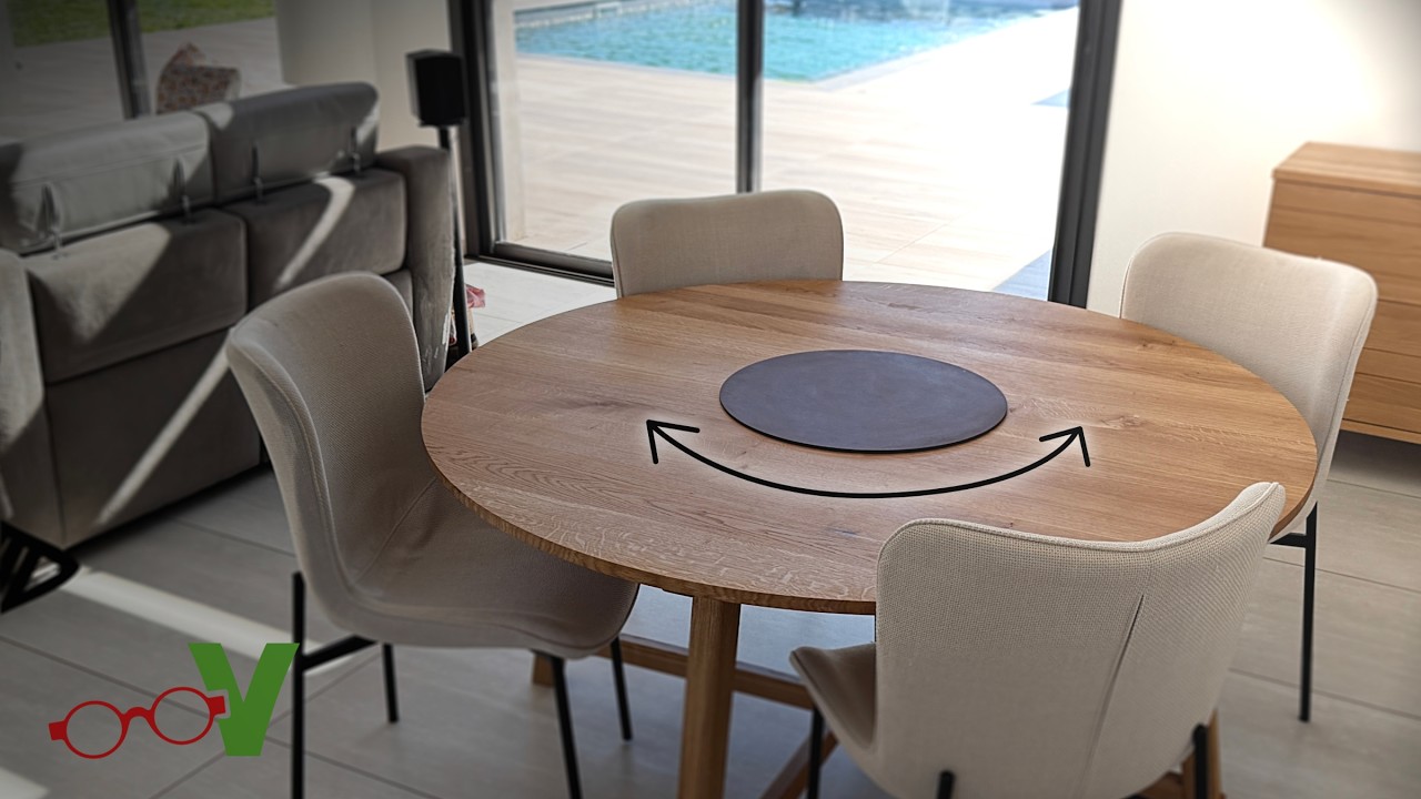 On fait une table ronde &agrave; plateau tournant !