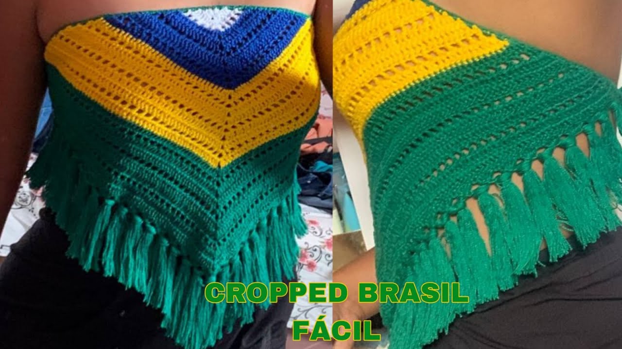 CROPPED TOMARA QUE CAIA COPA DO MUNDO 2026  - lindo e fácil de fazer - passo a passo iniciante 