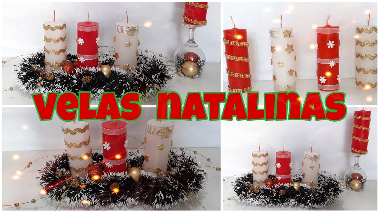Diy: Velas Natalinas Decoradas | Viviane - Lar da Vinha