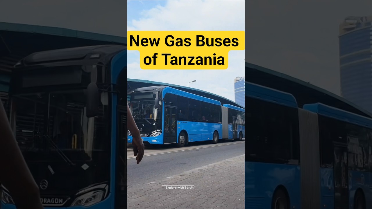 Testing new Gas powered BRT buses of Dar es Salaam Tanzania #bus #brt #cng #tanzania
