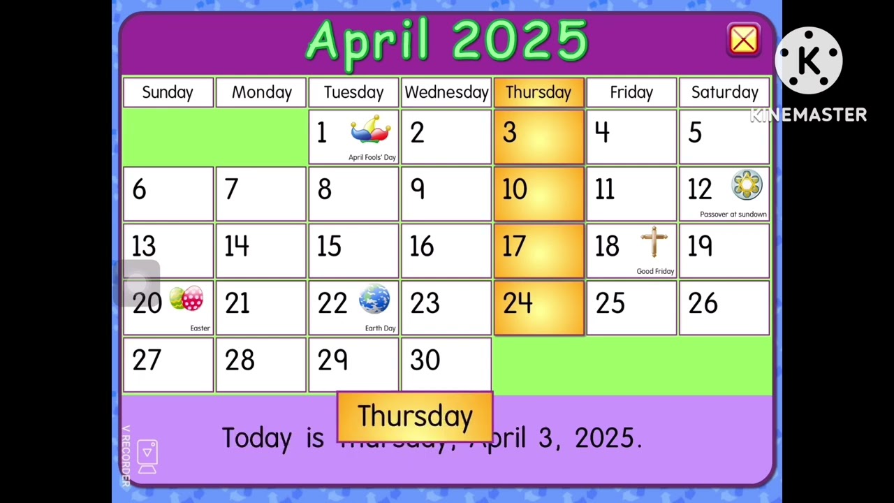 Starfall Thursday 3, April 2025 reversed