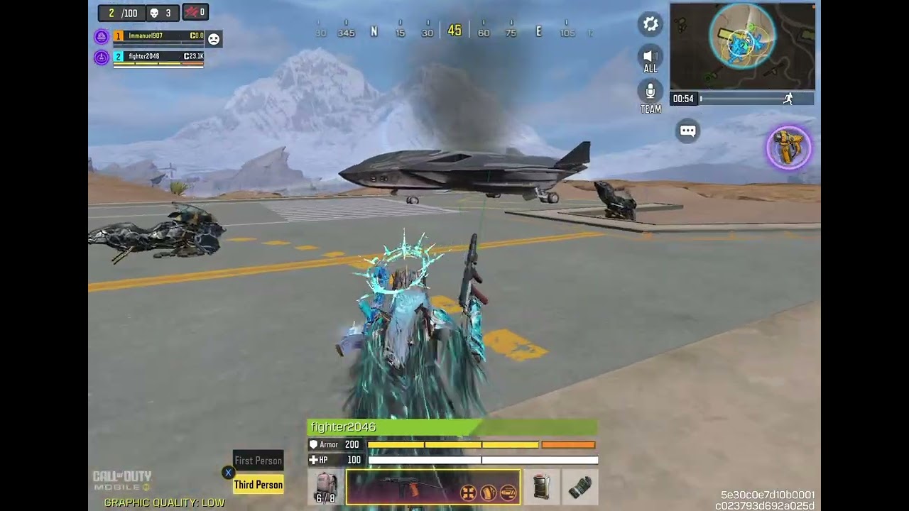 Battle of the Airfield of enemy barely gotten beaten by teammate 