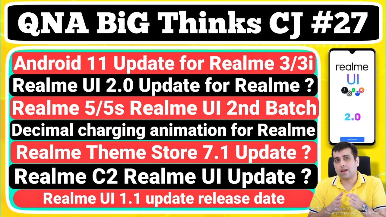 Realme UI 2.0 For Realme 3/3i | Realme 5/5s Realme UI second batch | Realme Android 11 Update ?
