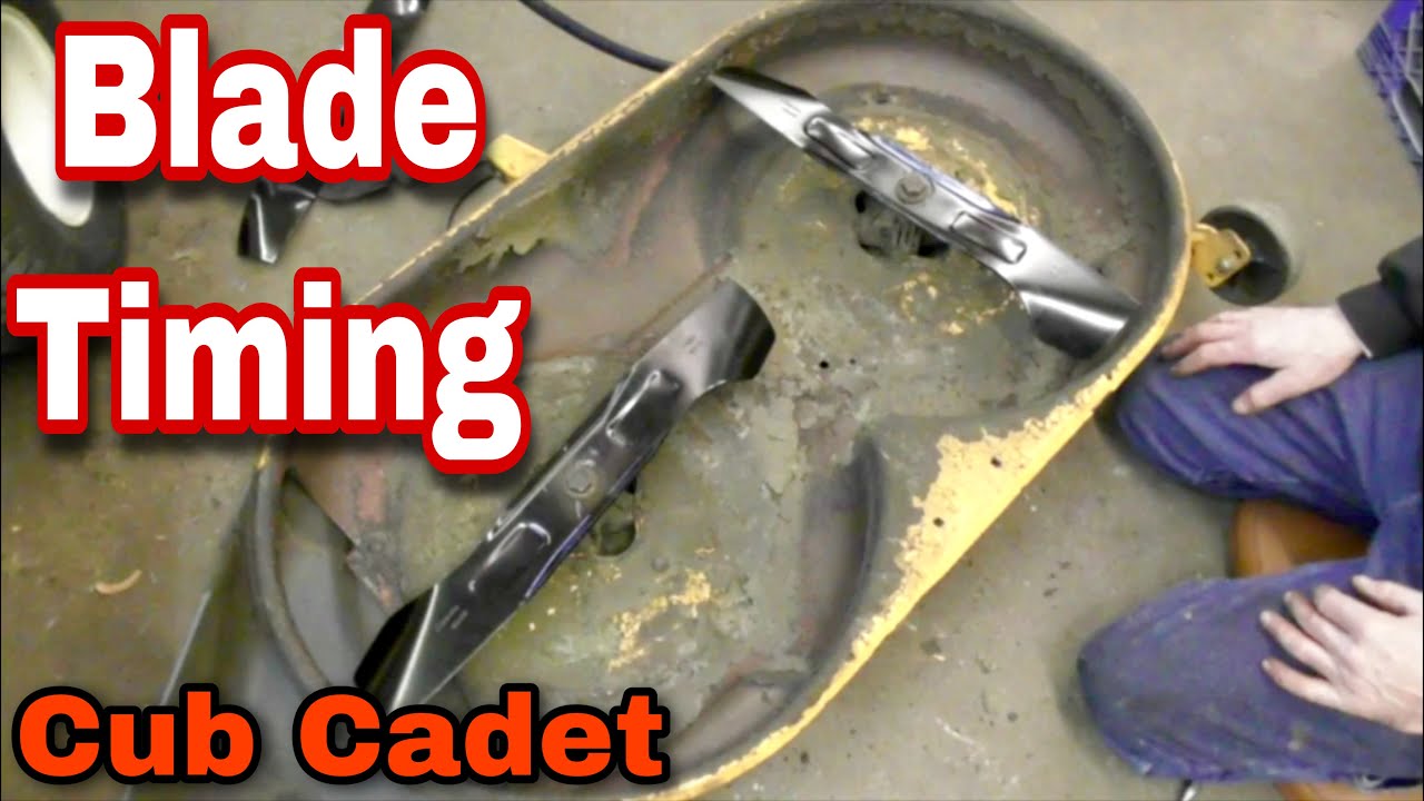 How To Time Blades On A Cub Cadet Riding Mower - with Taryl