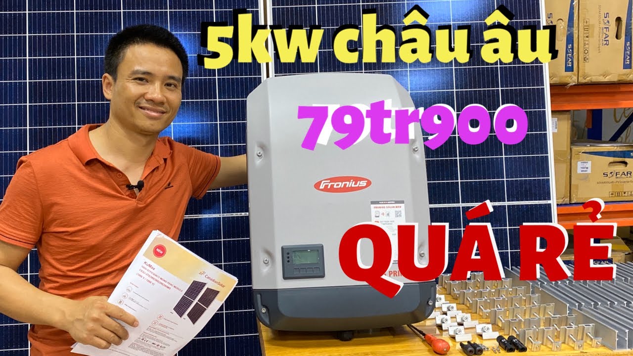 Combo tự lắp điện năng lượng mặt trời 5kw pin canadian