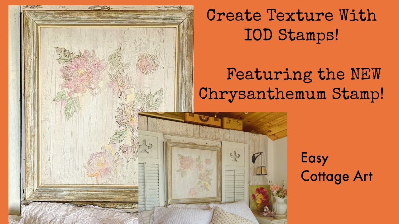 How to Use IOD Stamps to Create Texture! Featuring the NEW IOD Chrysanthemum Stamp!