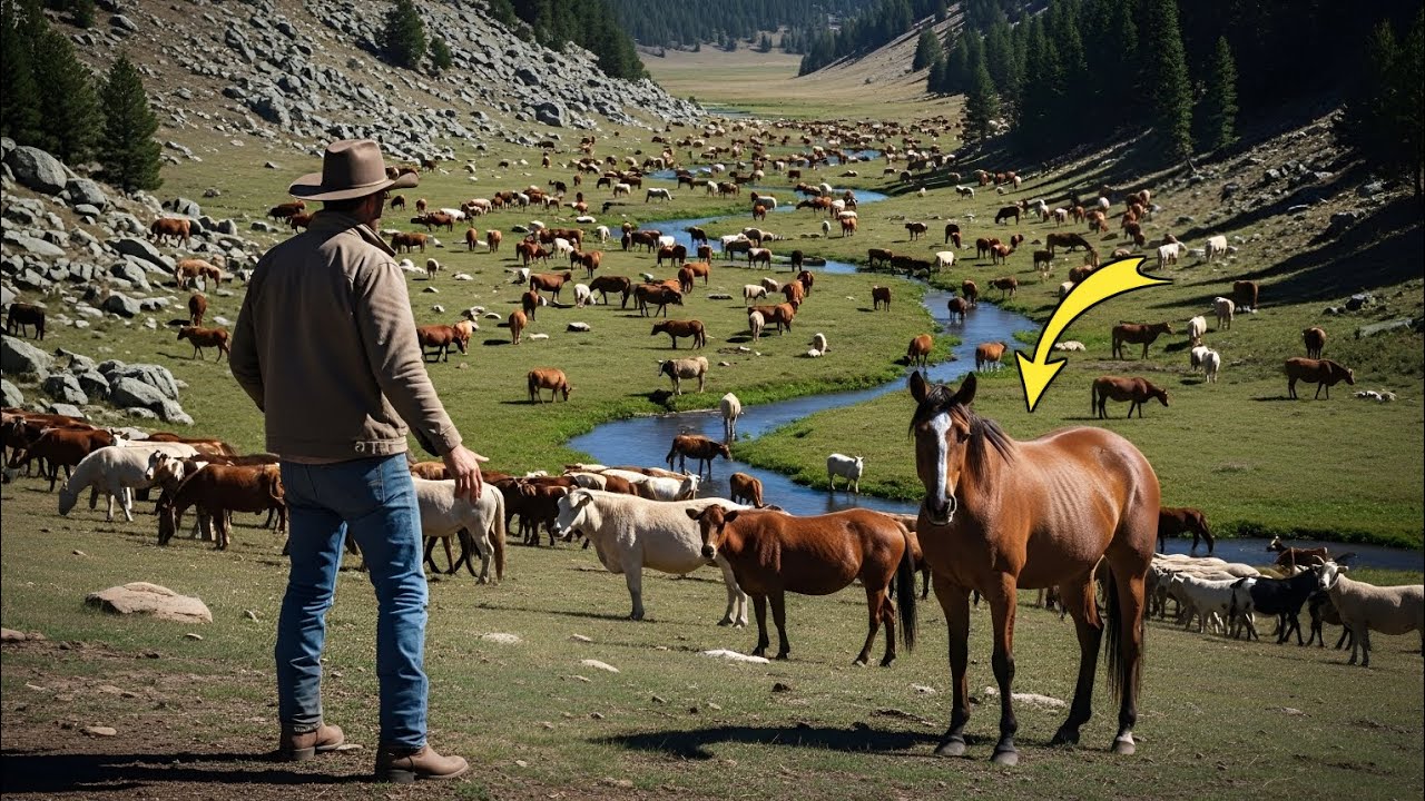 He Thought the Ranch Was Empty… Until He Discovered 200 Animals Living There in Secret #horse 