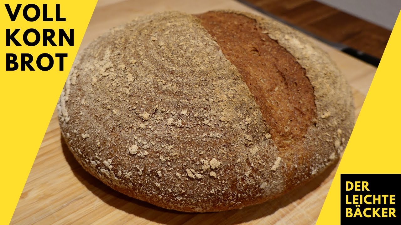 Verwende nur Vollkornmehl für dieses leckere Vollkornbrot | 100% Pures Vollkorn | Brot selber backen