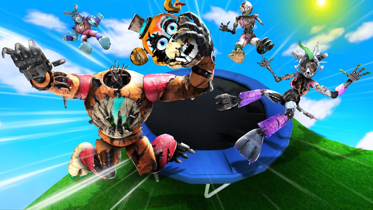 GMOD Trampoline Fails • FNAF Security Breach RUIN • Impressive Ragdolls (Jumps, Ramps)