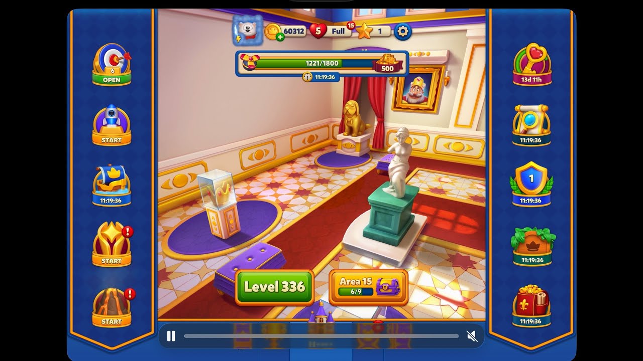 Royal Match Tutorials | Levels 336-345 First Try |  Champions Clash Warning.