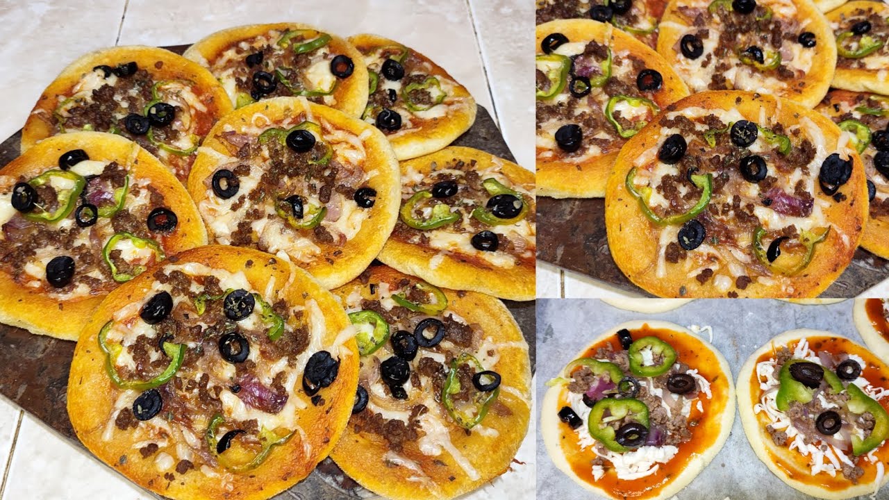 ميني بيتزا 🍕 بدون عجن ولا ذلك ساهلة التحضير و مذاق احسن من المطاعم 🌙🍕