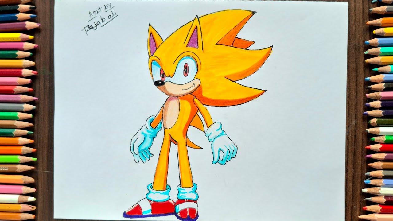 How To Draw super Sonic
