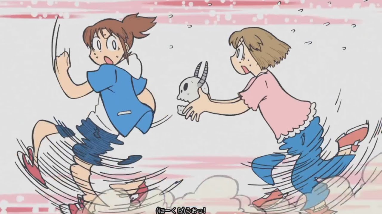 Midori and Niikura dug up a demon skull - City the Animation anime
