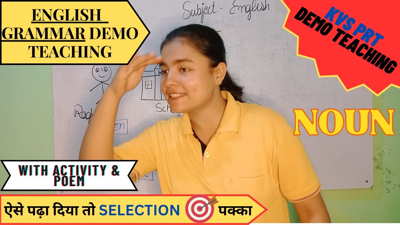 English Grammar Noun Demo Class for Kvs Prt Interview | Demo Class For English Grammar#kvsdemo #noun