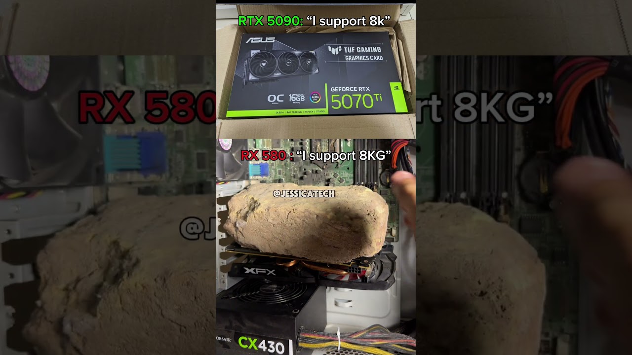 &ldquo;RX 580 Need 8Kg 💀&rdquo; #pcgaming #benchmark #rtx5050 #gtx1080ti