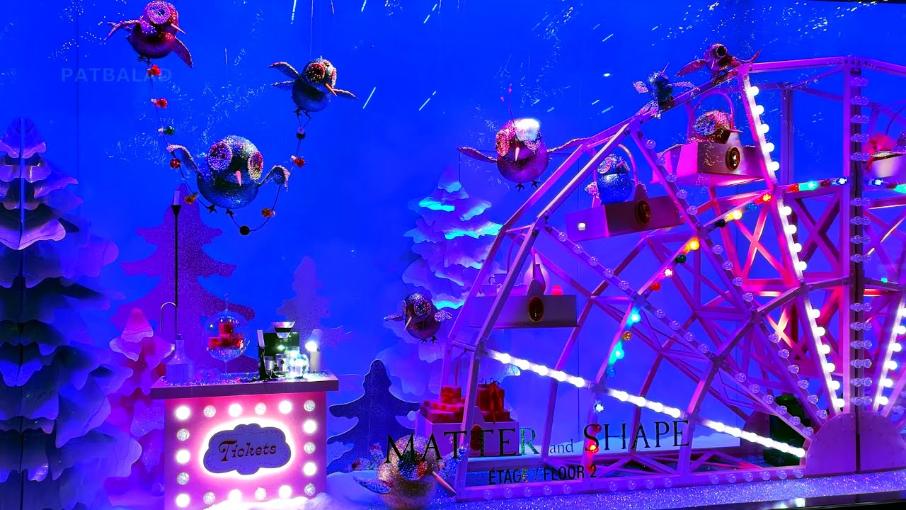 Inauguration des vitrines de Noël des Galeries Lafayette avec Vianney - Christmas in Paris