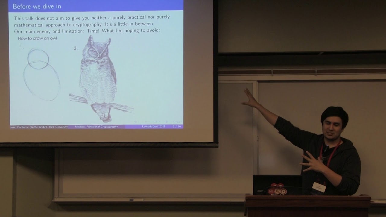 Jose Cardona - Modern, Functional Cryptography (Part 1) - λC 2018