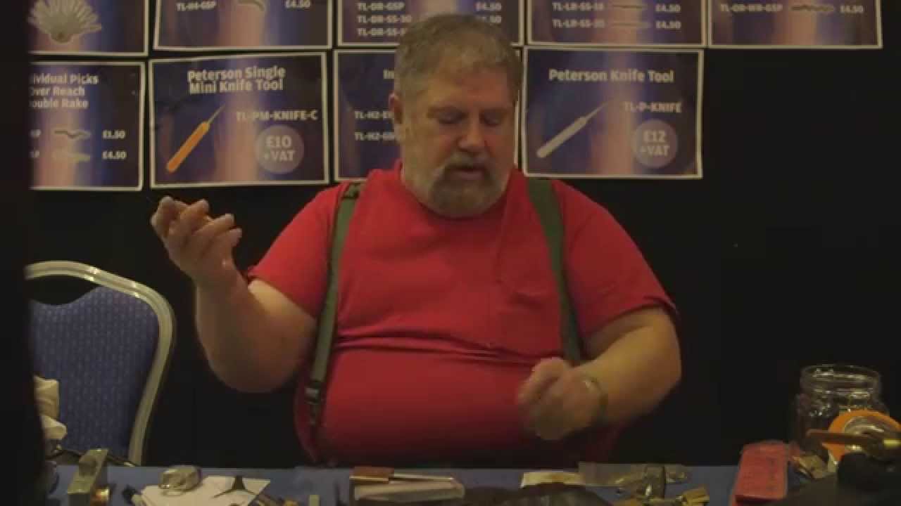 Ken Peterson with UAP Tradelocks at the Locksmiths Exhibition 2015