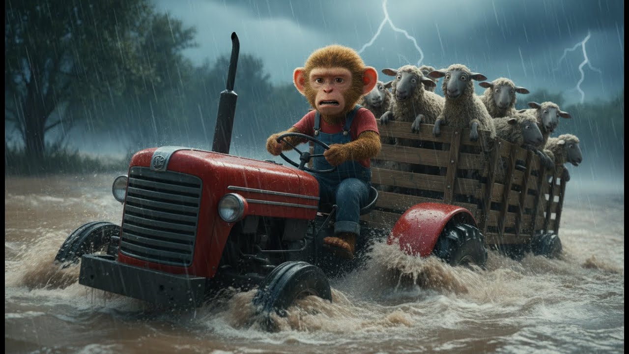 Monkey’s Farm Adventure Mico 🐒🐑 Monkey Rescues the Sheep from the Great Flood at the Farm
