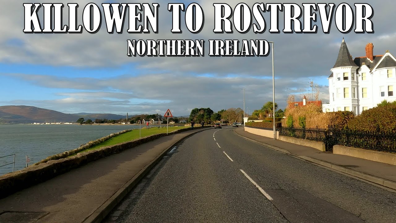 DRIVING from KILLOWEN VILLAGE to ROSTREVOR VILLAGE in NORTHERN IRELAND * 4K (60fps)