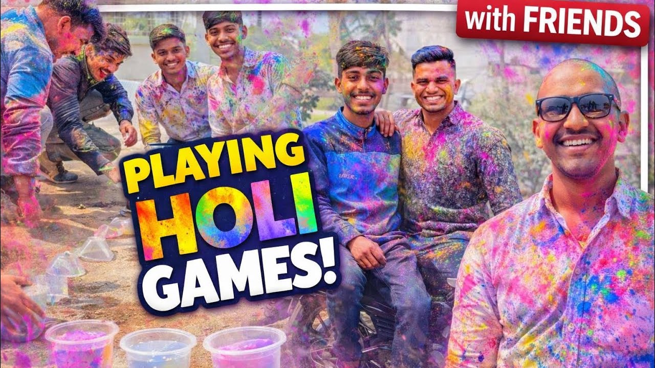 playing holi games with friends |Tejas waghmare vlog|#viral #vlog #youtube #funny #comedy 