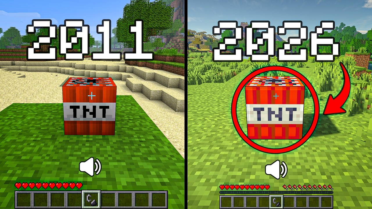minecraft sounds in 2011 vs now