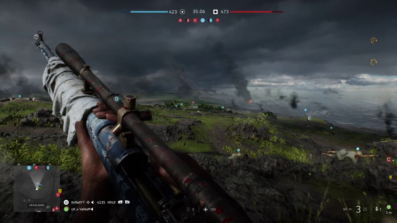 Battlefield v First time on Pacific War Sniping