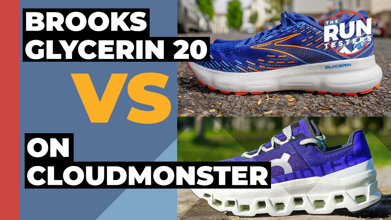 Brooks Glycerin 20 против On Cloudmonster | Какие кроссовки с амортизацией выбрать?