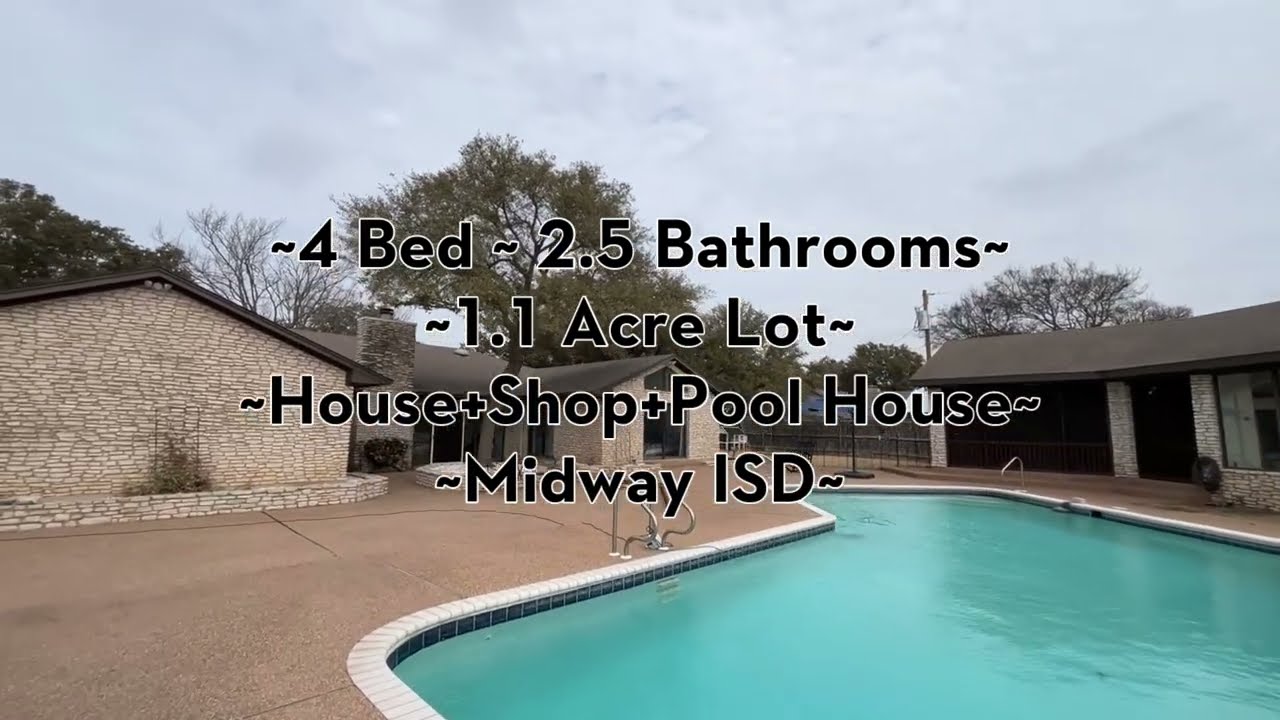 Speegleville Acreage Home Tour | Pool, Shop & Ranch Estate in Midway ISD