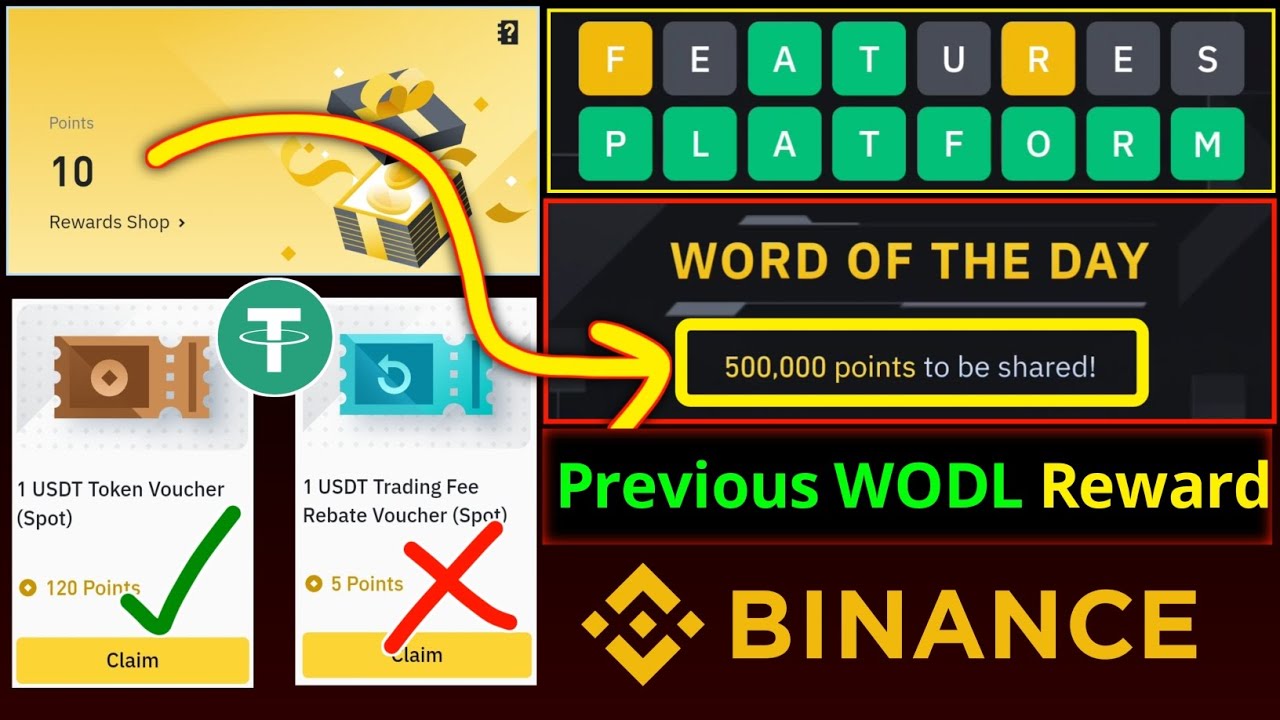 Получены баллы Binance WODL || Подтверждение оплаты &laquo;Криптослово дня&raquo; || Выбор ваучера