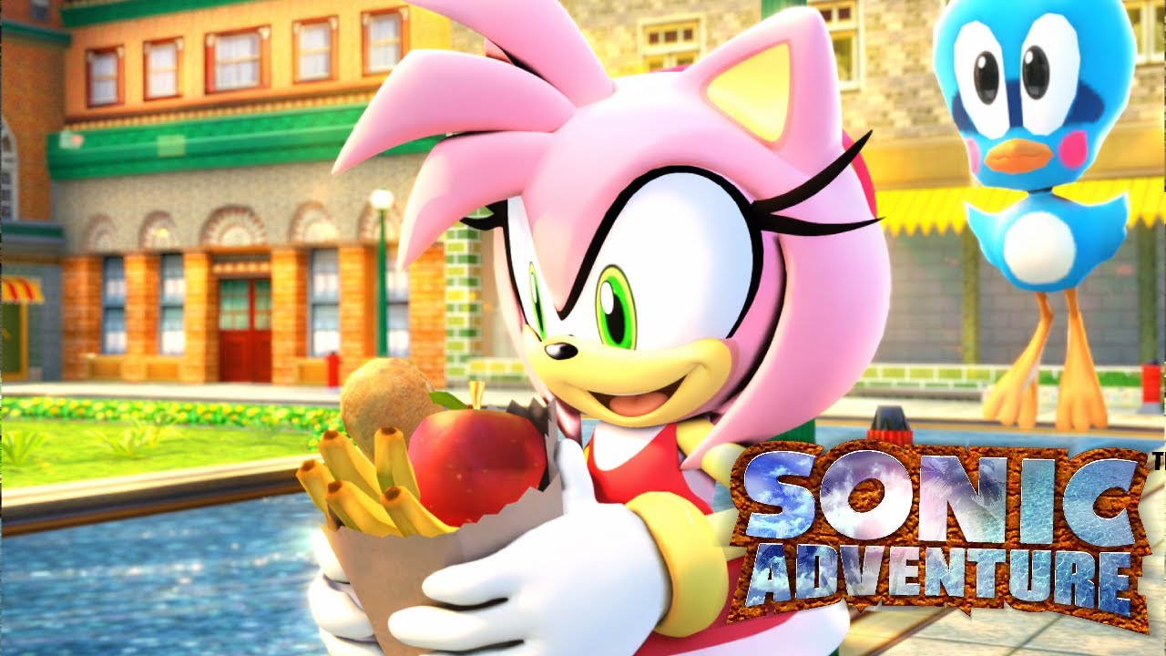 AMY ROSE PLAYS SONIC ADVENTURE! AMY ROSE PATH! PART 1 NEW BRIDIE FRIEND.