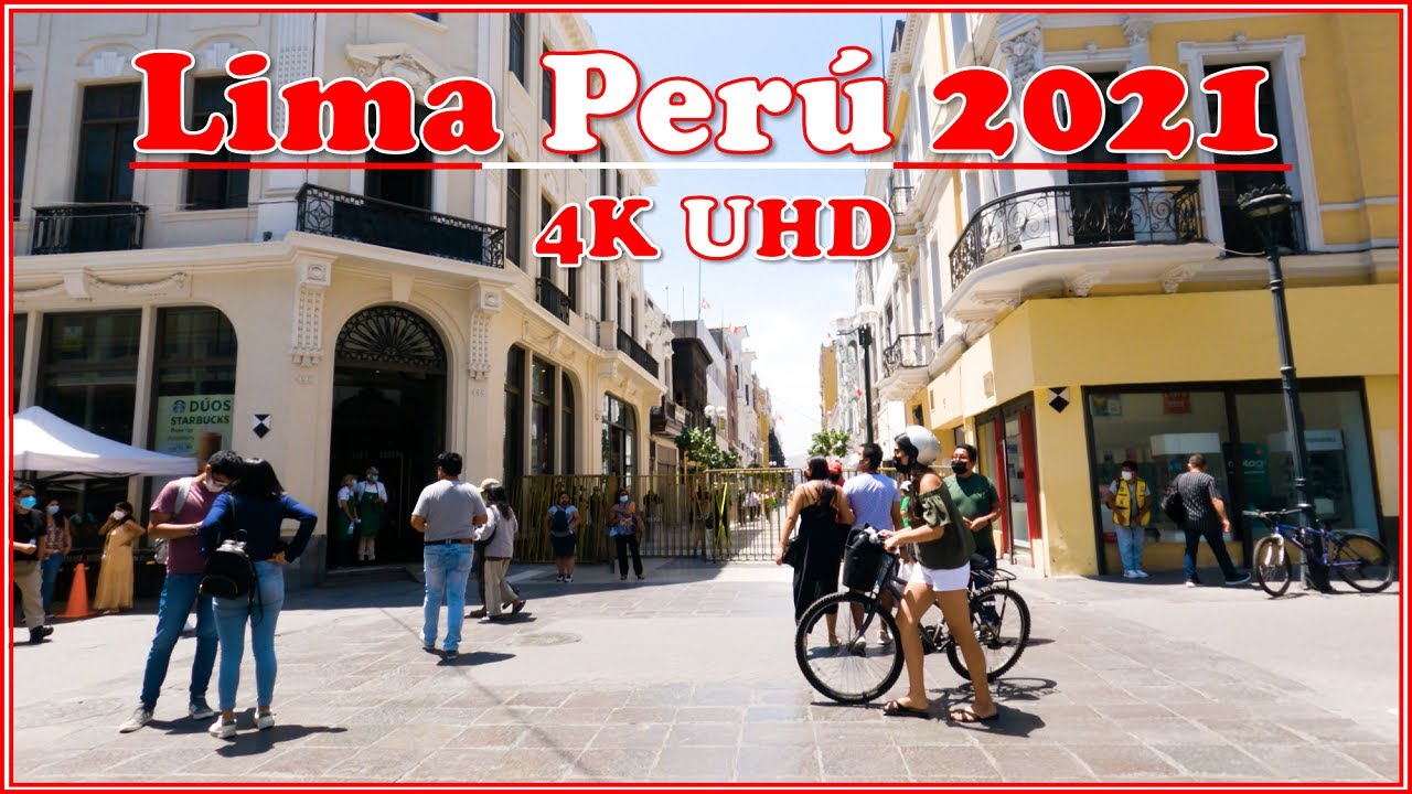 Lima Downtown 4K - Daywalk tour, historic center of Lima Perú 🇵🇪