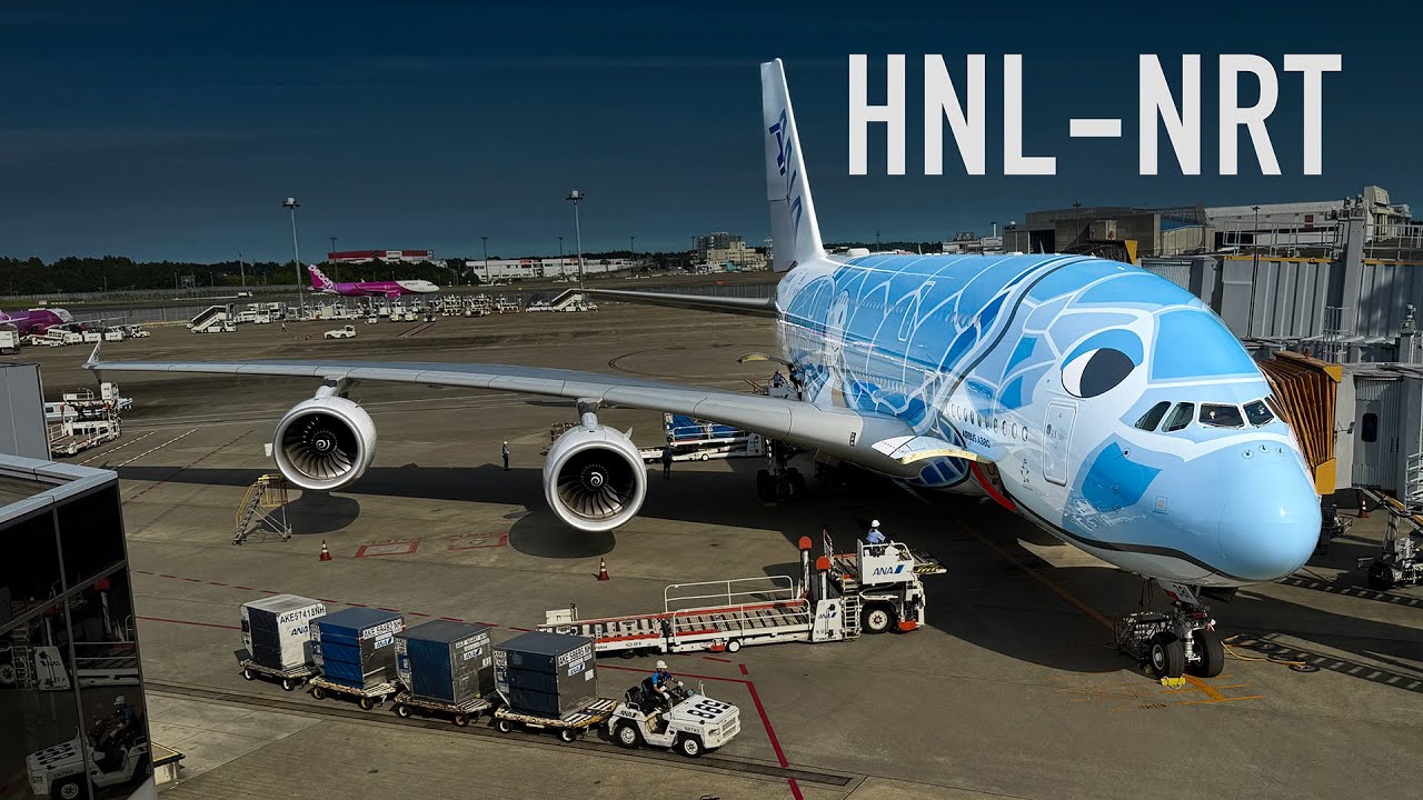🐢Flying the turtle | ANA A380 from Honolulu → Tokyo Narita | NH181 HNL–NRT
