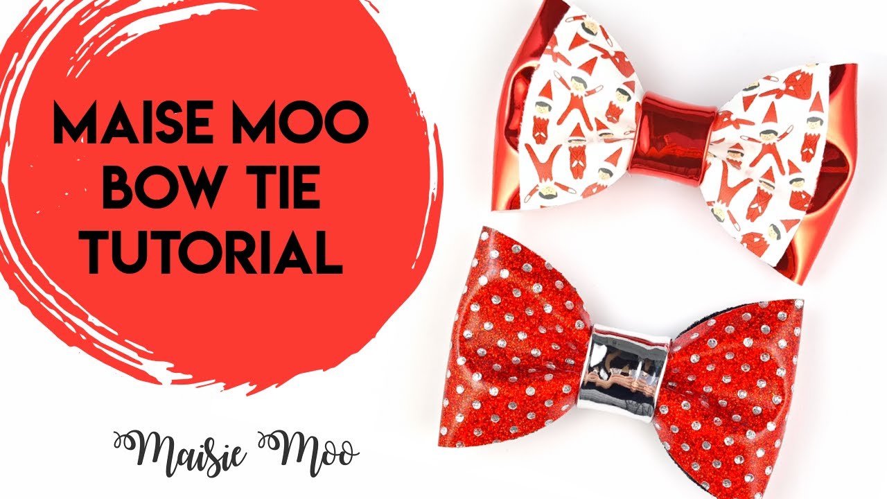 How to make a Faux Leather Bow Tie - No Sew Dog Bow Tie DIY Pattern - How to by Maisie Moo Design