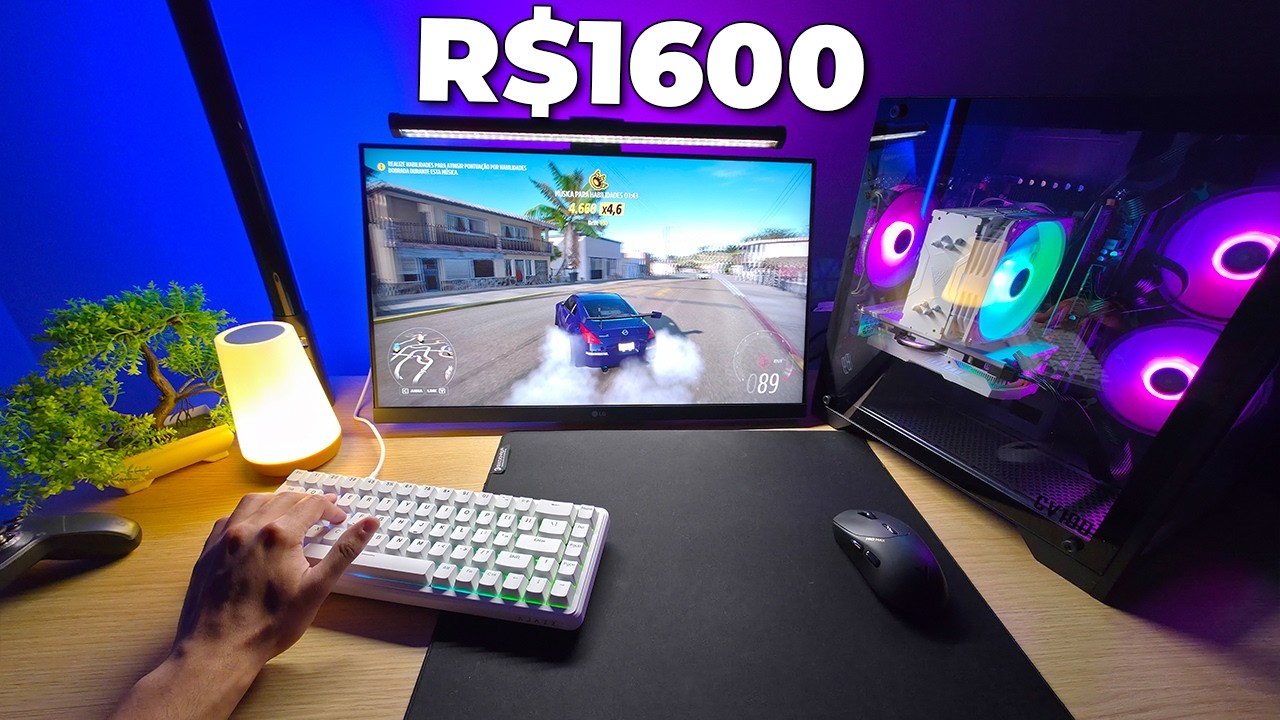 Venci a Crise! Como montei um PC Gamer de R$ 1.600 agora em 2026 (RODA TUDO)