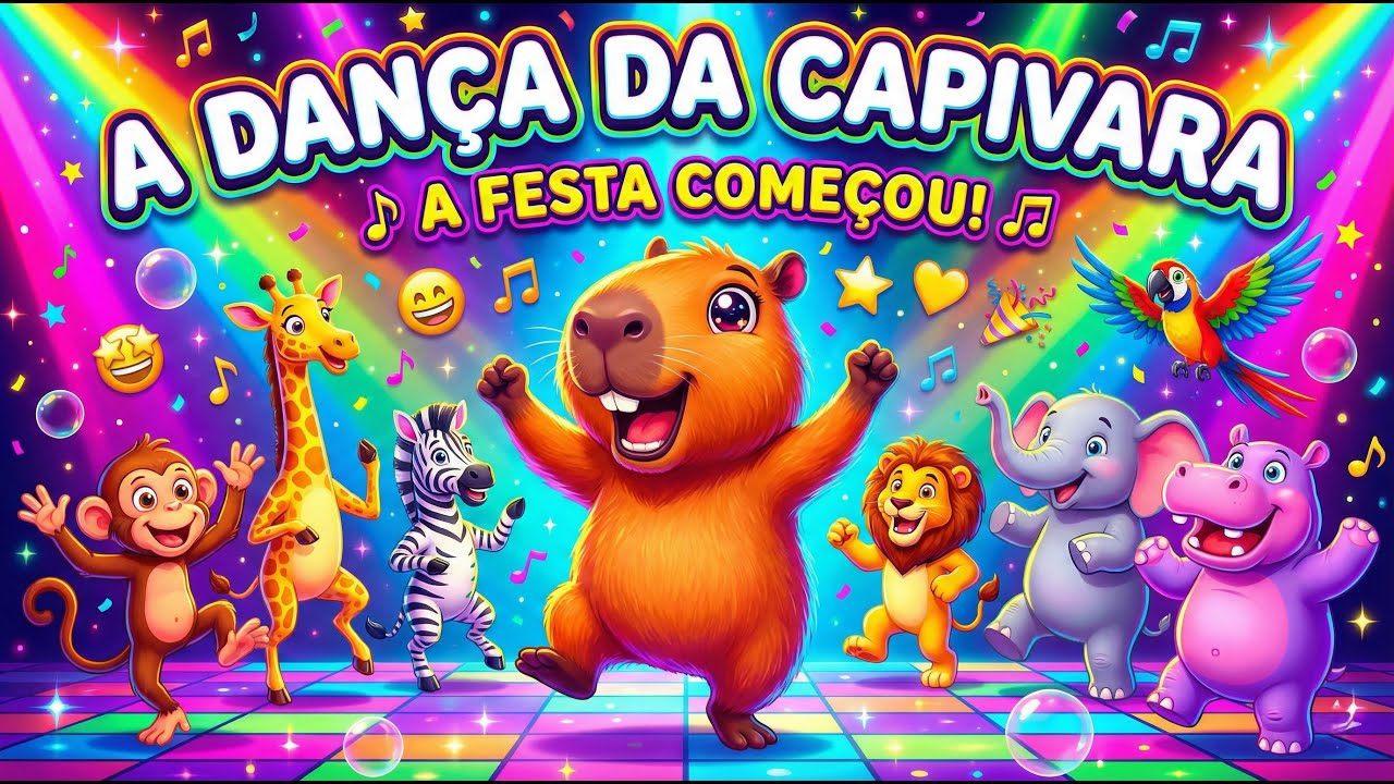 🎵 A DANÇA DA CAPIVARA: PULA E PARA! (Estátua Neon) 🛑